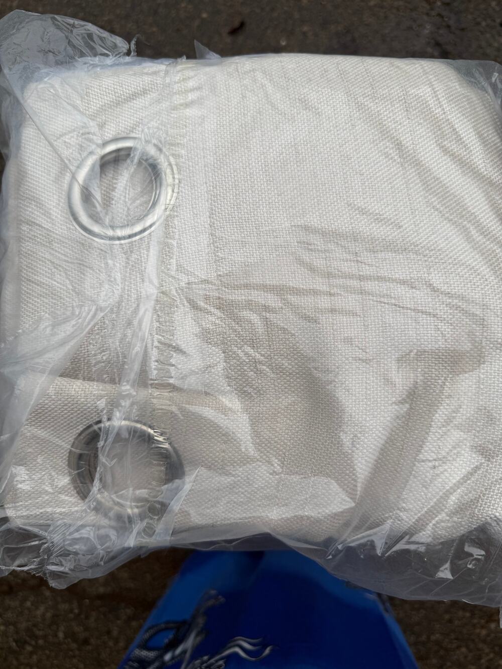 Linden Street Beige Lined Grommet Curtain Panel 63" – New